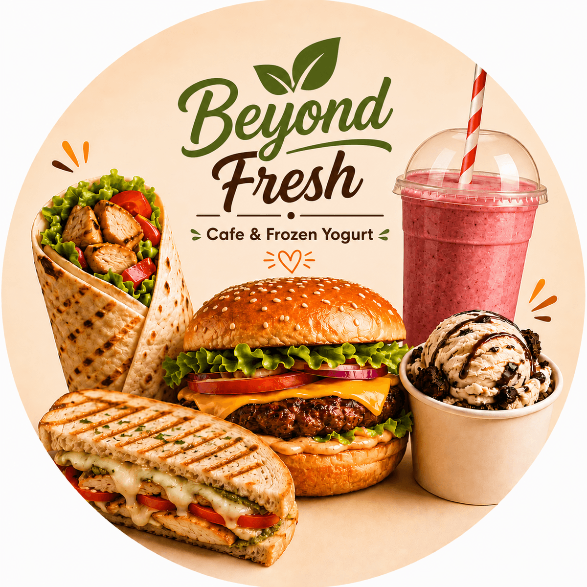 Beyond Fresh Cafe & Frozen Yogurt logo - Calgary SW juice bar and frozen yogurt shop