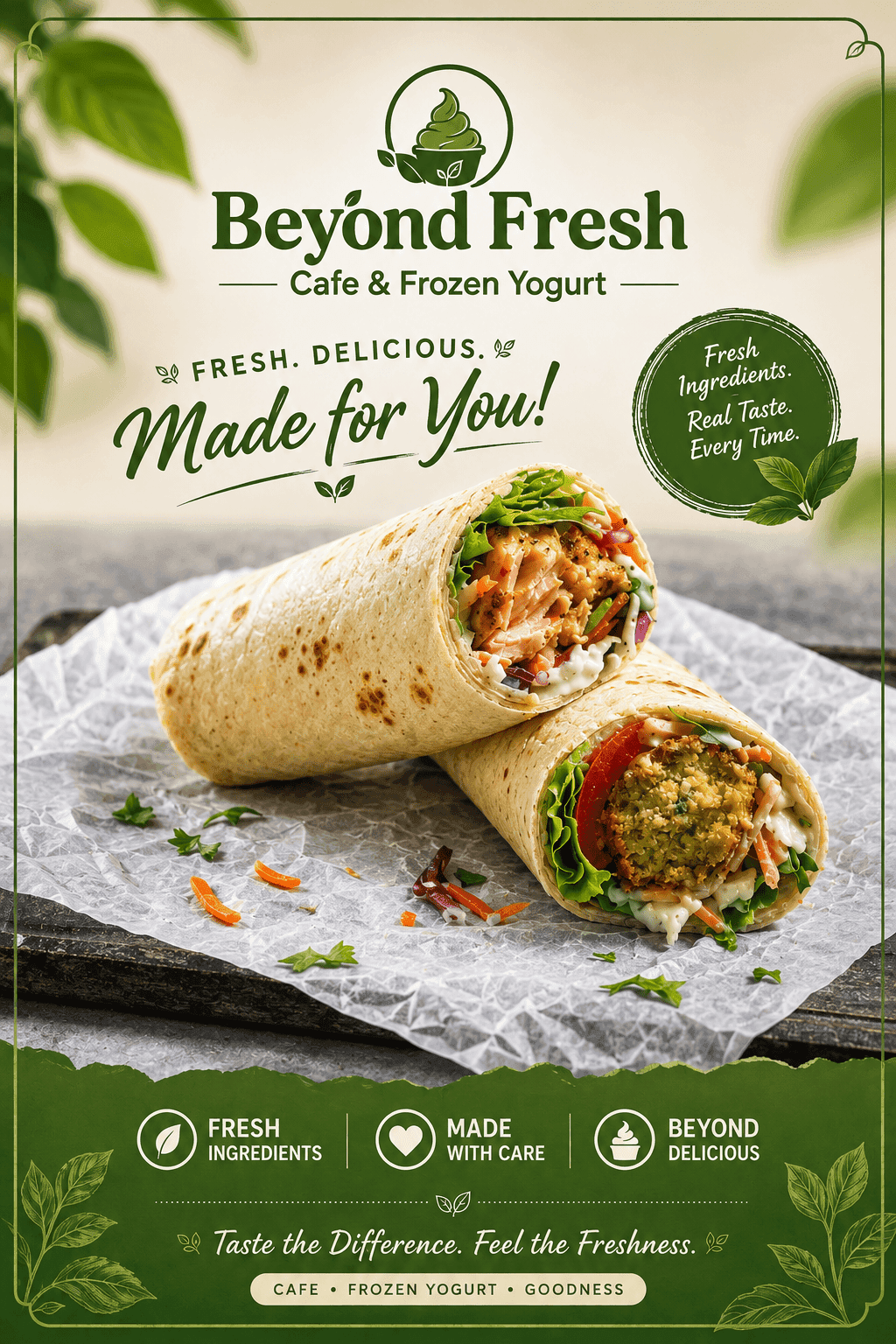 Falafel Spinach Wrap
